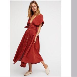 Free People - Jacinta Dress - Tuscan Red - Size XS